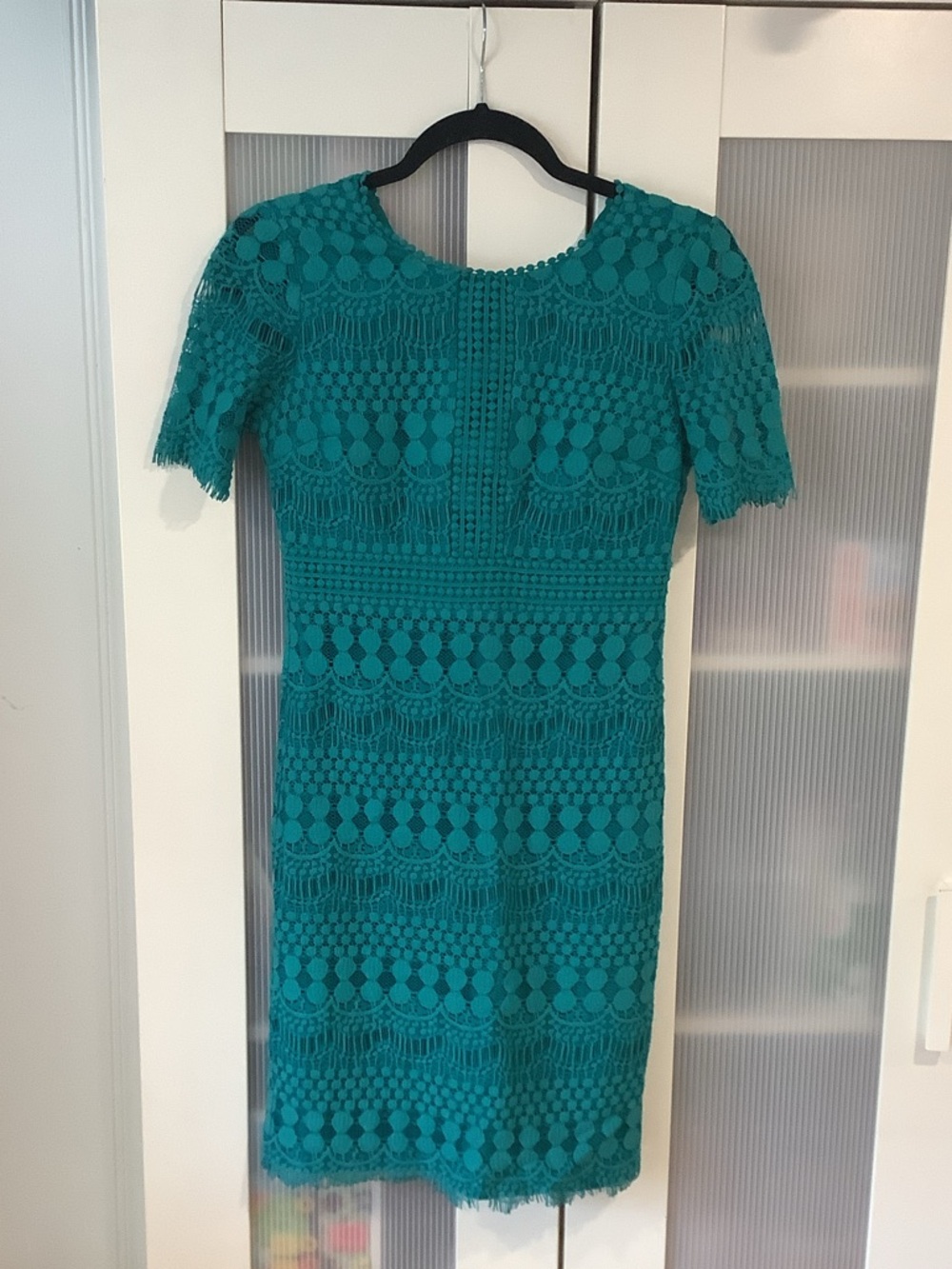Darling Teal Lace Mini Dress